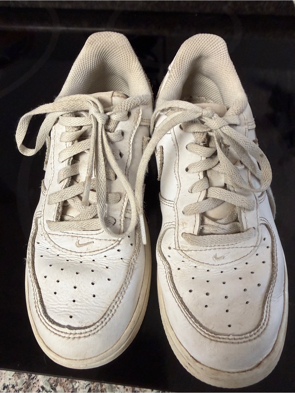 Nike White Low-Top Leather Sneakers